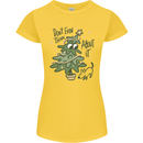 A Dog Weeing on a Christmas Tree Xmas Funny Womens Petite Cut T-Shirt Yellow