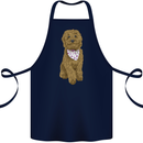 A Doodle Goldendoodle Dog Cotton Apron 100% Organic Navy Blue