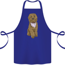 A Doodle Goldendoodle Dog Cotton Apron 100% Organic Royal Blue