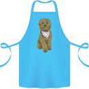 A Doodle Goldendoodle Dog Cotton Apron 100% Organic Turquoise