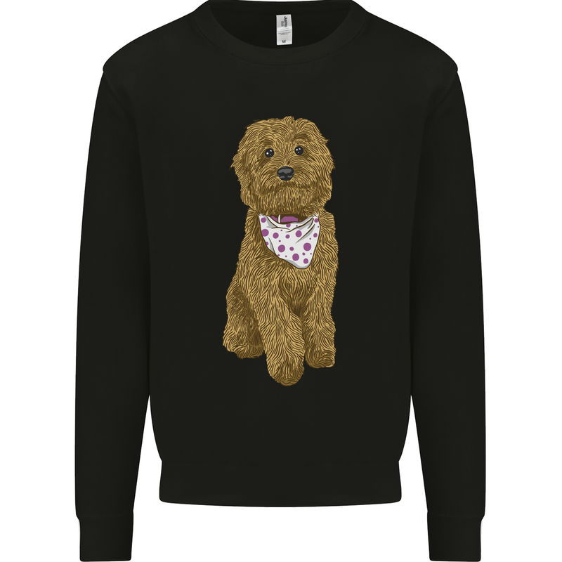 A Doodle Goldendoodle Dog Kids Sweatshirt Jumper Black
