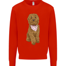 A Doodle Goldendoodle Dog Kids Sweatshirt Jumper Bright Red