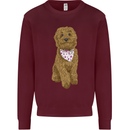 A Doodle Goldendoodle Dog Kids Sweatshirt Jumper Maroon