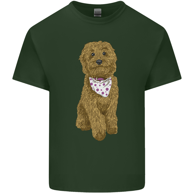 A Doodle Goldendoodle Dog Mens Cotton T-Shirt Tee Top Forest Green