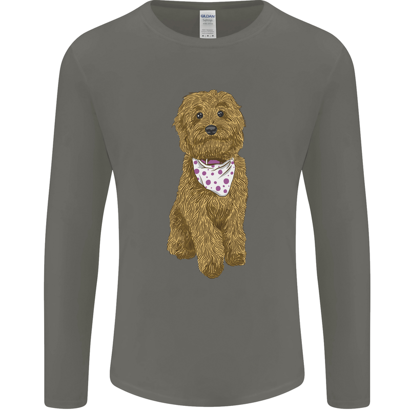 A Doodle Goldendoodle Dog Mens Long Sleeve T-Shirt Charcoal