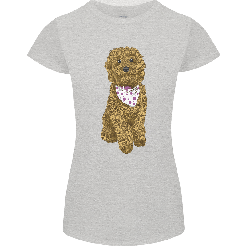 A Doodle Goldendoodle Dog Womens Petite Cut T-Shirt Sports Grey