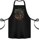A Dragon in Nature Fantasy Cotton Apron 100% Organic Black