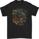A Dragon in Nature Fantasy Mens Gildan Cotton T-Shirt Black