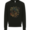 A Dragon in Nature Fantasy Mens Sweatshirt Jumper Black