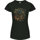 A Dragon in Nature Fantasy Womens Petite Cut T-Shirt Black