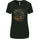 A Dragon in Nature Fantasy Womens Wider Cut T-Shirt Black