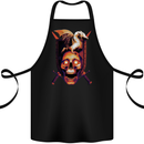A Dragon on a Skull Swords Fantasy Demon Cotton Apron 100% Organic Black