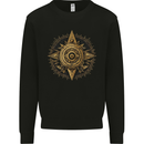 A Fantasy Gold Compass Kids Sweatshirt Jumper Black