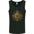 A Fantasy Gold Compass Mens Vest Tank Top Black