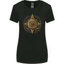 A Fantasy Gold Compass Womens Wider Cut T-Shirt Black