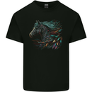 A Fantasy Horse With Feathers Pegasus Kids T-Shirt Childrens Black