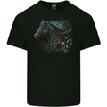 A Fantasy Horse With Feathers Pegasus Mens Cotton T-Shirt Tee Top BLACK