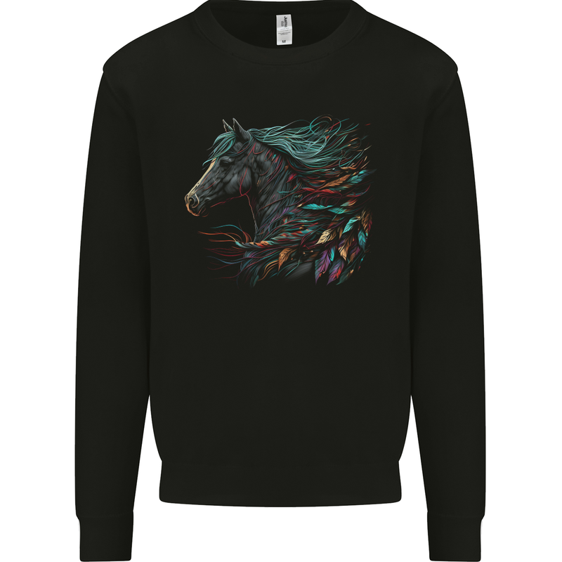 A Fantasy Horse With Feathers Pegasus Mens Sweatshirt Jumper Black