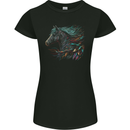 A Fantasy Horse With Feathers Pegasus Womens Petite Cut T-Shirt Black