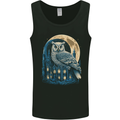 A Fantasy Owl Sitting on a House With Moon Mens Vest Tank Top Black