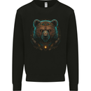 A Fantasy SCI-FI Grizzly Bear of the Future Kids Sweatshirt Jumper Black