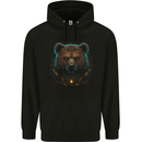 A Fantasy SCI-FI Grizzly Bear of the Future Mens 80% Cotton Hoodie Black