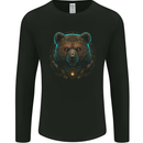 A Fantasy SCI-FI Grizzly Bear of the Future Mens Long Sleeve T-Shirt Black