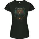A Fantasy SCI-FI Grizzly Bear of the Future Womens Petite Cut T-Shirt Black