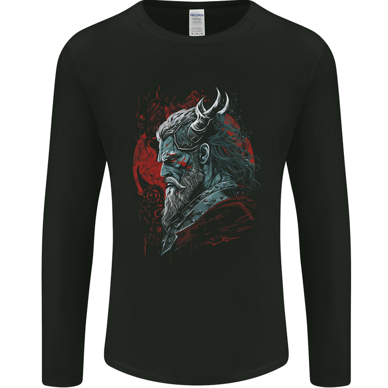 A Fantasy Viking Of War Odin Thor Mens Long Sleeve T-Shirt Black