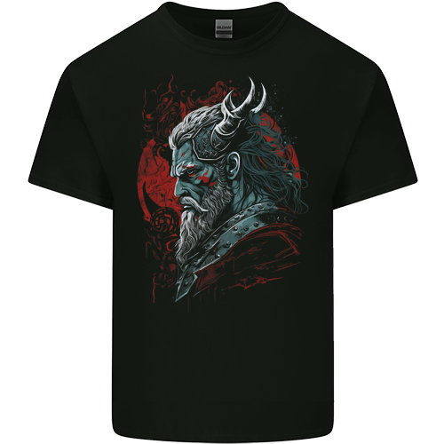 A Fantasy Viking Of War Odin Thor Mens Womens Kids Unisex Black Kids T-Shirt