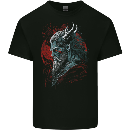 A Fantasy Viking Of War Odin Thor Mens Womens Kids Unisex Black Mens T-Shirt
