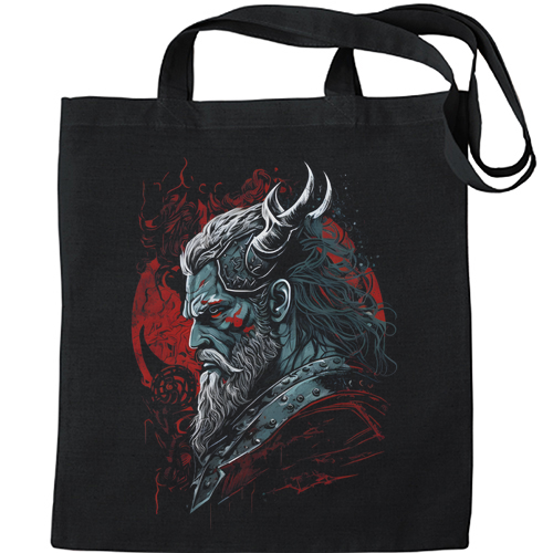 A Fantasy Viking Of War Odin Thor Mens Womens Kids Unisex Black Tote Bag