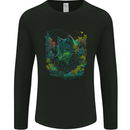 A Fantasy Wolf in the Forest Mens Long Sleeve T-Shirt Black