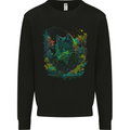 A Fantasy Wolf in the Forest Mens Sweatshirt Jumper Black