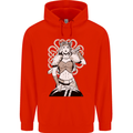 A Female Viking Shield Maiden Warrior Childrens Kids Hoodie Bright Red