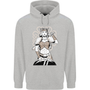 A Female Viking Shield Maiden Warrior Childrens Kids Hoodie Sports Grey