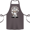 A Female Viking Shield Maiden Warrior Cotton Apron 100% Organic Dark Grey