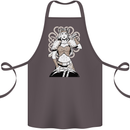 A Female Viking Shield Maiden Warrior Cotton Apron 100% Organic Dark Grey