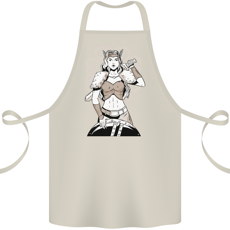 A Female Viking Shield Maiden Warrior Cotton Apron 100% Organic Natural