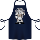 A Female Viking Shield Maiden Warrior Cotton Apron 100% Organic Navy Blue