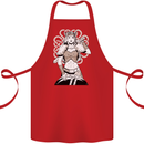 A Female Viking Shield Maiden Warrior Cotton Apron 100% Organic Red