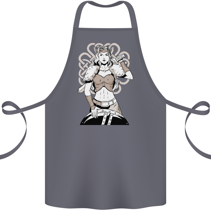 A Female Viking Shield Maiden Warrior Cotton Apron 100% Organic Steel
