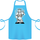 A Female Viking Shield Maiden Warrior Cotton Apron 100% Organic Turquoise