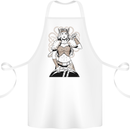 A Female Viking Shield Maiden Warrior Cotton Apron 100% Organic White