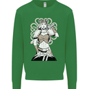 A Female Viking Shield Maiden Warrior Kids Sweatshirt Jumper Irish Green