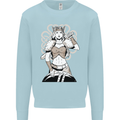 A Female Viking Shield Maiden Warrior Kids Sweatshirt Jumper Light Blue