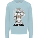 A Female Viking Shield Maiden Warrior Kids Sweatshirt Jumper Light Blue