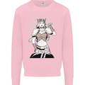 A Female Viking Shield Maiden Warrior Kids Sweatshirt Jumper Light Pink