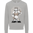 A Female Viking Shield Maiden Warrior Kids Sweatshirt Jumper Sports Grey