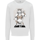 A Female Viking Shield Maiden Warrior Kids Sweatshirt Jumper White